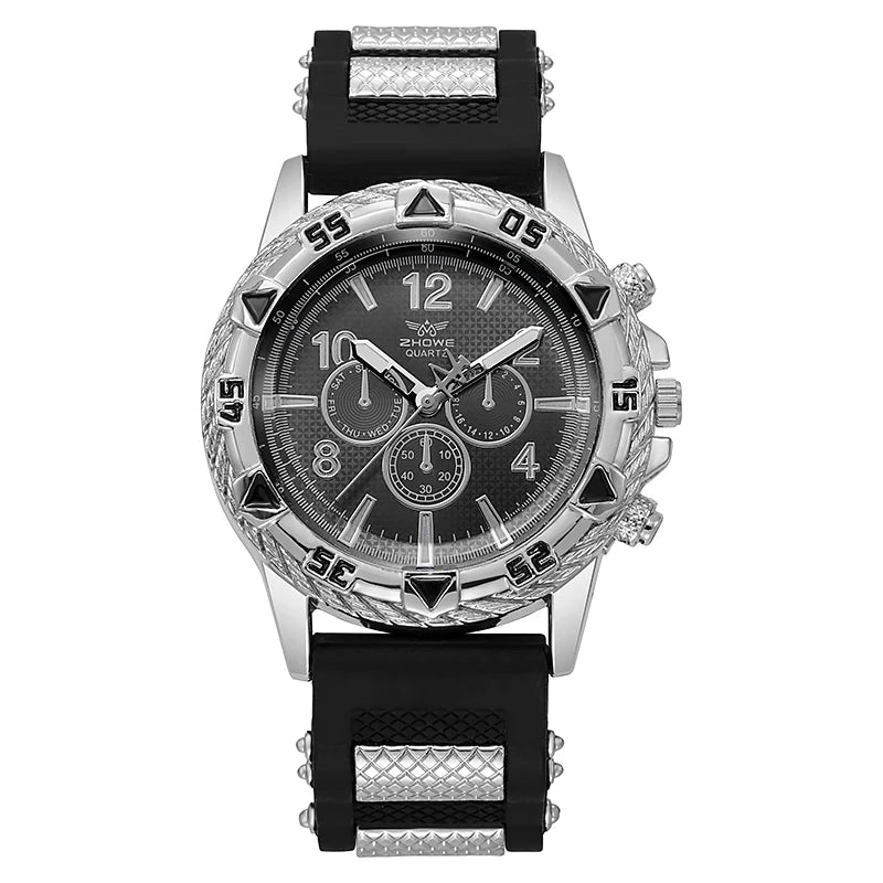 Fashion Sports Style Silicone Men'S Watch Casual Wrist Watch