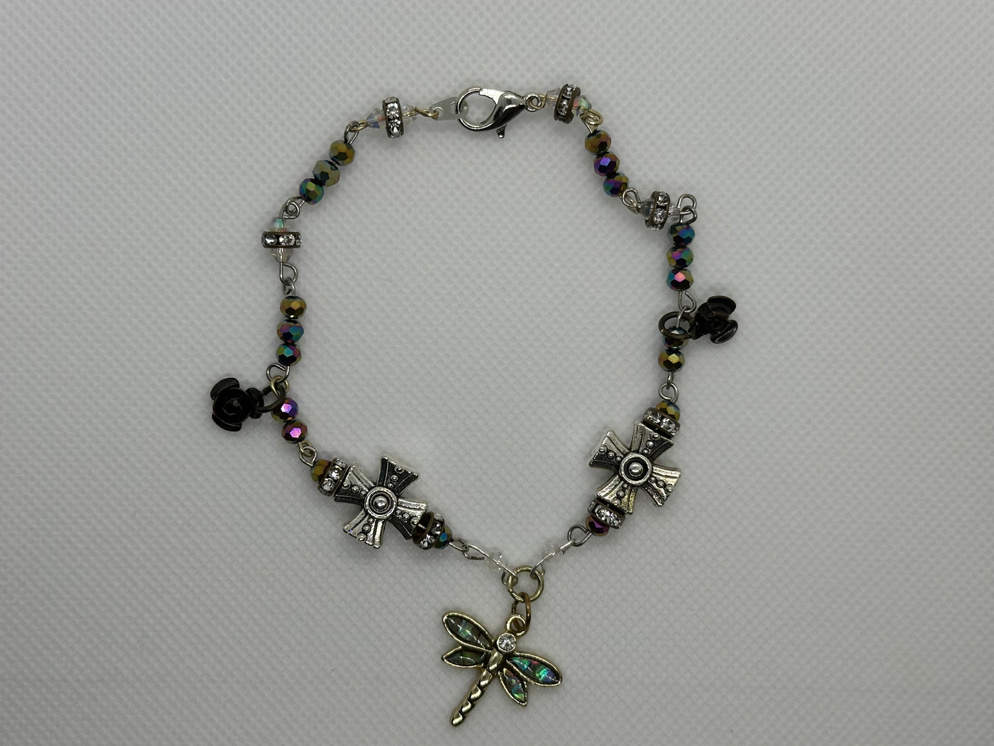 Dragonfly chopper charm bracelet Lennux signature