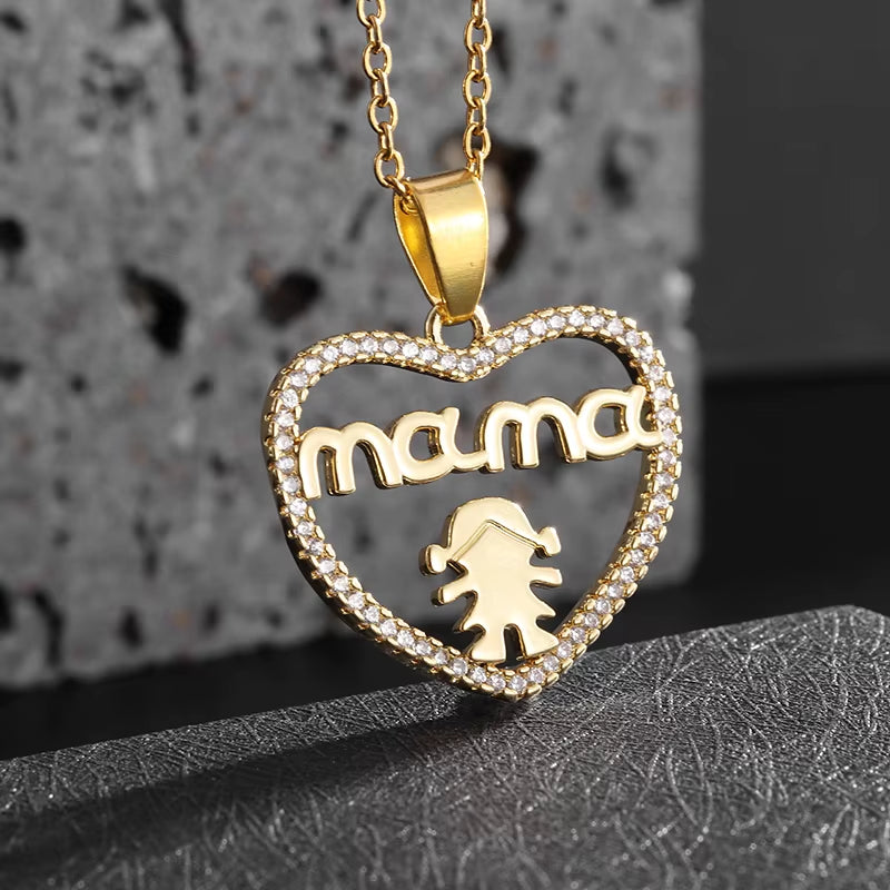 Fashion Magnetic Folding Heart Necklace for Women Cute 4 Heart Clover Necklace Female Jewelry Gift