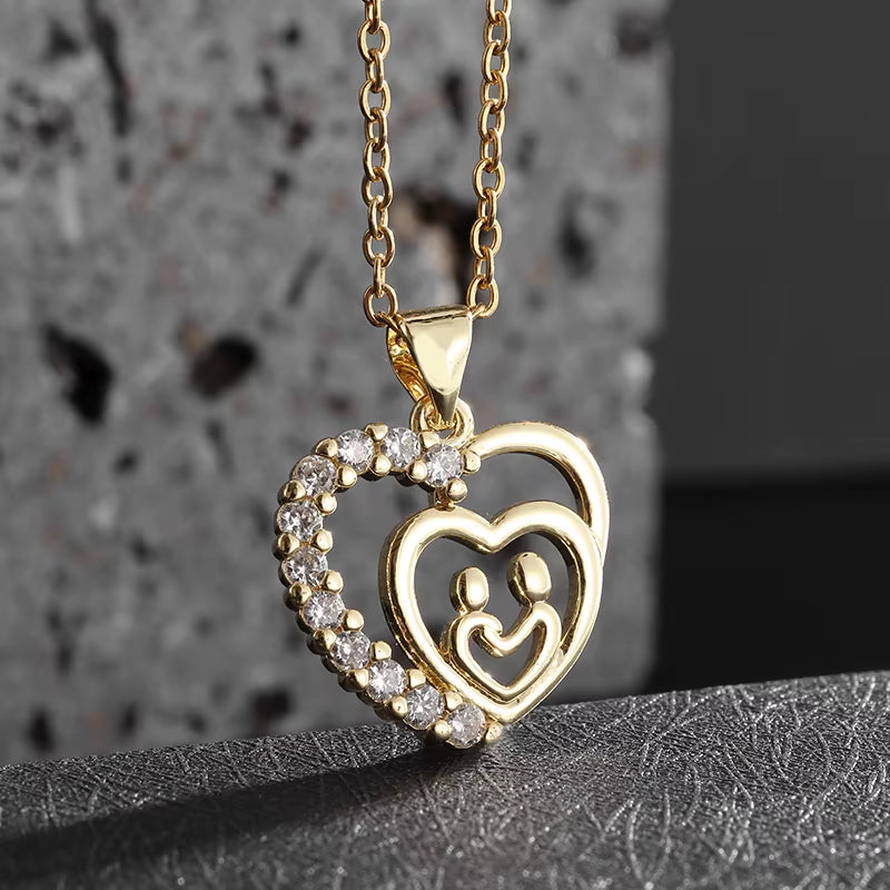 Fashion Magnetic Folding Heart Necklace for Women Cute 4 Heart Clover Necklace Female Jewelry Gift