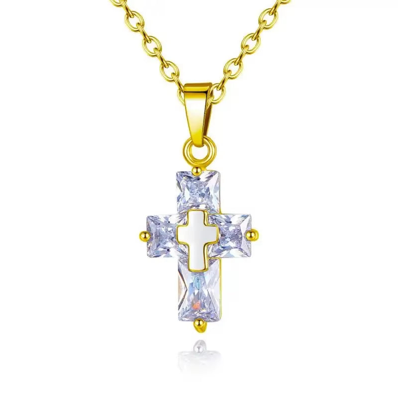 Fashion Magnetic Folding Heart Necklace for Women Cute 4 Heart Clover Necklace Female Jewelry Gift