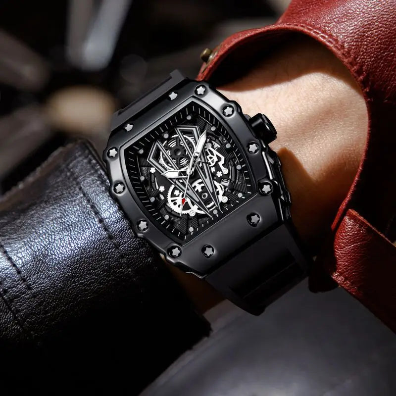 BK131 Men'S Sports Watch Fashion Luxury Brand European and American Style Barrel Waterproof Calendar Glow Quartz Watch