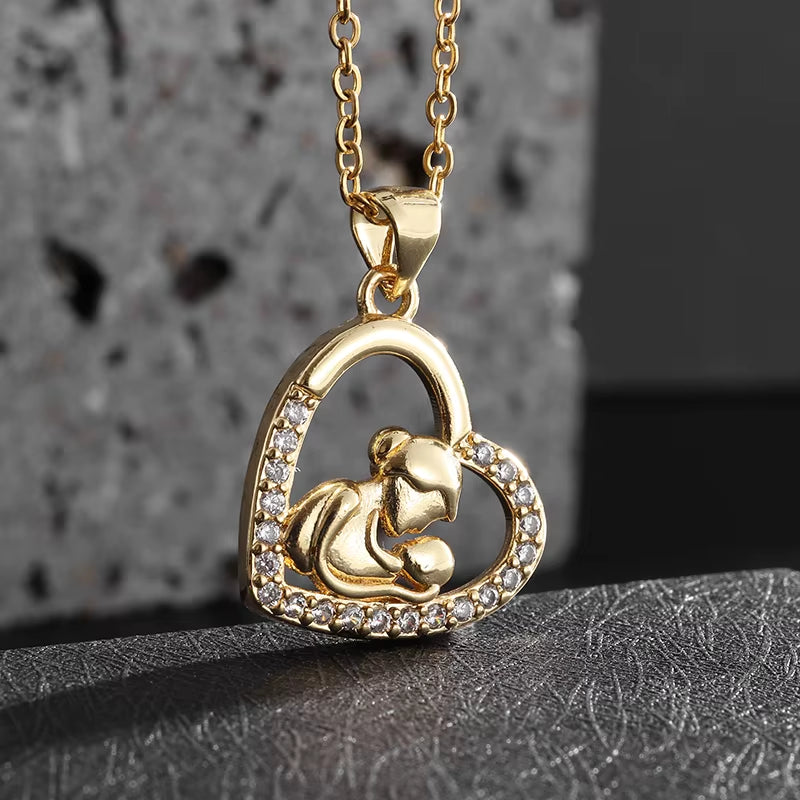 Fashion Magnetic Folding Heart Necklace for Women Cute 4 Heart Clover Necklace Female Jewelry Gift